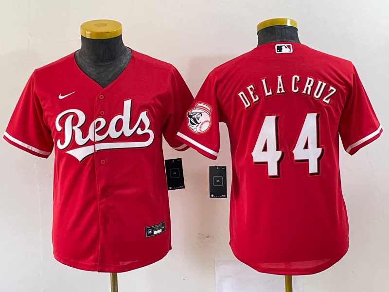 Youth Cincinnati Reds #44 Elly De La Cruz Red Cool Base Stitched Baseball Jersey->mlb youth jerseys->MLB Jersey